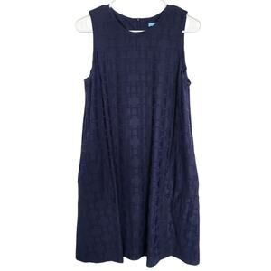 J.‎ McLaughlin Catalina Cloth Shift Knee Length Dress Navy M Office Casual Beach